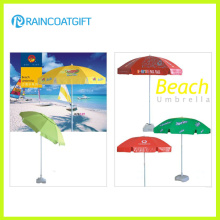 Paraguas de playa de encargo de la venta caliente a prueba de viento
